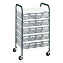 【ポイント10倍】【直送品】 サカエ CSワゴン透明ボックス付 CSD-20TWD (028873) 【大型】(4)