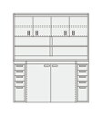 【ポイント10倍】【直送品】 サカエ ピットイン PN-H83DW (251761) 【大型】