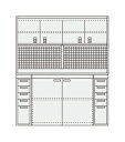 【ポイント10倍】【直送品】 サカエ ピットイン PN-H84PDW (251764) 【大型】