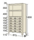 【ポイント10倍】【直送品】 サカエ 物品棚KW型(100KG/段・高さ1800MM・9段タイプ) KW1129-18 (181696) 【特大・送料別】