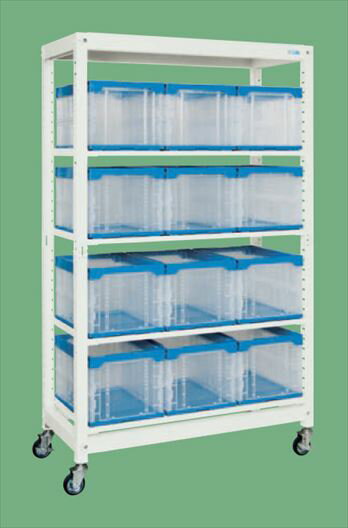 【ポイント10倍】【直送品】 サカエ マルチプルラック コンテナ収納タイプ(移動式) MR-1950BLC (140692) 【大型】