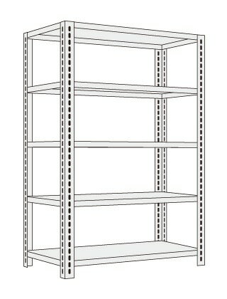 【ポイント5倍】【直送品】 サカエ ショップラック（均等耐荷重：80KG／段・5段タイプ） SHR-3125P (026122) 【大型】