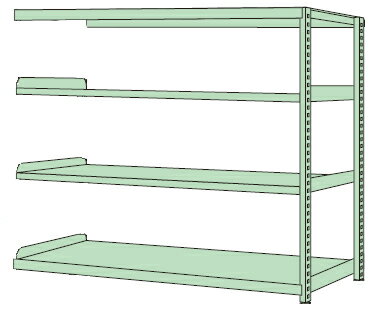 【直送品】 サカエ RKラック（連結・均等耐荷重：250KG／段・4段タイプ） RKN-5754R (171469) 【大型】 1