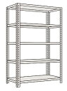 【直送品】 サカエ 開放型棚(120KG/段・高さ2100MM・5段タイプ) LF2525 (203704) 【特大・送料別】(3)