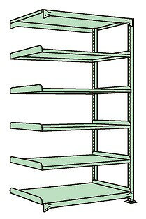 【ポイント5倍】【直送品】 サカエ ラークラック（150kg／段・連結・高さ2100mm・6段） RL-2716R (186787) 【特大・送料別】