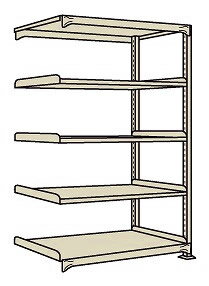 【ポイント5倍】【直送品】 サカエ ラークラック(150KG/段・連結・高さ1800MM・5段) RLW-1515R (183015) 【特大・送料別】
