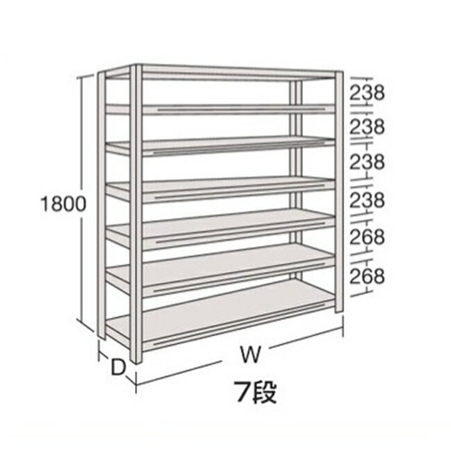 【ポイント5倍】【直送品】 サカエ 63型軽量棚 A型オープン棚 63X7AZ-ZK25 (268757) 【特大・送料別】