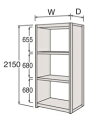 【直送品】 サカエ カノラライト軽量棚 6U74BB-ZH17 (268953) 【特大・送料別】(3)