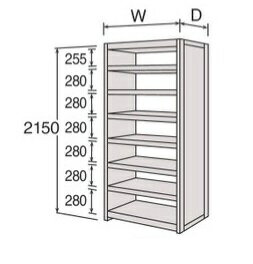 【直送品】 サカエ カノラライト軽量棚 6U78BB-ZK25 (268980) 【特大・送料別】