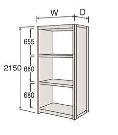 【直送品】 サカエ カノラライト軽量棚 6U74BG-ZA75 (268985) 【特大・送料別】