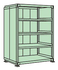 【ポイント5倍】【直送品】 サカエ ラークラックパネル付(150KG/段・単体・5段タイプ) PRLG-1545 (183308) 【特大・送料別】