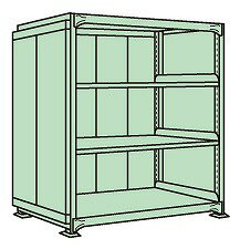 【ポイント10倍】【直送品】 サカエ ラークラックパネル付(150KG/段・単体・4段タイプ) PRLG-1724 (183..