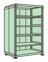 【直送品】 サカエ ラークラックパネル付(150KG/段・単体・6段タイプ) PRLG-2116 (183340) 【特大・送料別】