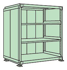 【直送品】 サカエ ラークラックパネル付(150KG/段・単体・4段タイプ) PRLG-9144 (183962) 【特大・送..