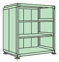 【直送品】 サカエ ラークラックパネル付(150KG/段・単体・4段タイプ) PRLG-9724 (183978) 【特大・送料別】(3)