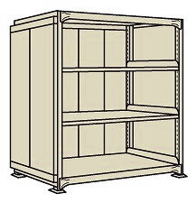 【ポイント5倍】【直送品】 サカエ ラークラックパネル付(150KG/段・単体・4段タイプ) PRLW-1114 (197100) 【特大・送料別】