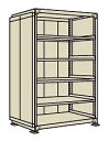 【直送品】 サカエ ラークラックパネル付(150KG/段・単体・6段タイプ) PRLW-2516 (197174) 【特大・送料別】