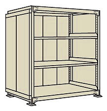 【ポイント5倍】【直送品】 サカエ ラークラックパネル付(150KG/段・単体・4段タイプ) PRLW-9744 (197242) 【特大・送料別】