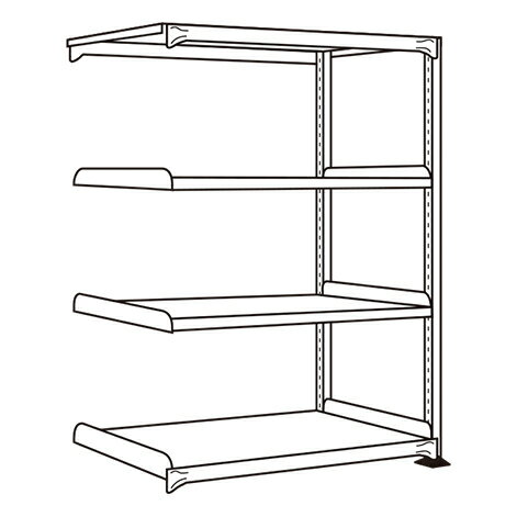 【ポイント10倍】【直送品】 サカエ ラークラック(150KG/段・連結・高さ1200MM・4段) RLS-8344R (19822..