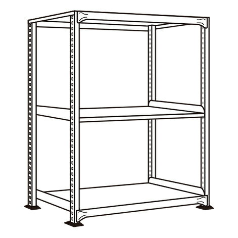 【ポイント10倍】【直送品】 サカエ ラークラック(150KG/段・単体・高さ1200MM・3段) RLS-8543 (198232..