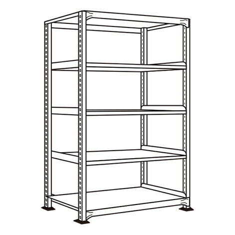 【直送品】 サカエ ラークラック(150KG/段・単体・高さ1800MM・5段) RLS-1325 (198314) 【大型】
