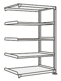 【ポイント10倍】【直送品】 サカエ 中軽量棚NEW型連結(200KG/段・H1800MM・5段) NEW-1515R (204810) 【特大・送料別】