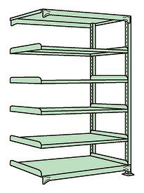  サカエ 中軽量棚NE型（200kg／段・連結・H2400mm・6段） NE-3156R (208809) 