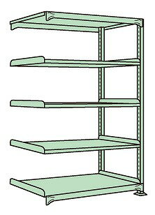 【ポイント10倍】【直送品】 サカエ 中量棚B型（500kg／段・連結・H1800mm・5段仕様） B-1365R (184731) 【特大・送料別】