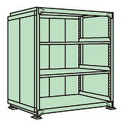 【ポイント10倍】【直送品】 サカエ 中軽量棚PML型パネル付(250KG/段・単体・4段タイプ) PMLG-8554 (183416) 【特大・送料別】