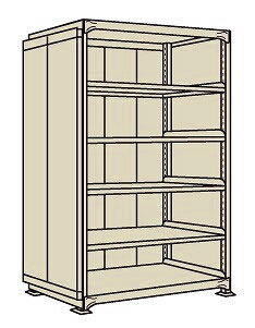 【ポイント10倍】【直送品】 サカエ 中軽量棚PMLW型パネル付(250KG/段・単体・6段) PMLW-2346 (197386) 【特大・送料別】