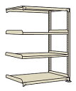 【直送品】 サカエ 中量棚CW型(500kg/段・連結・高さ1500mm・4段) CW-9764R (205059) 【法人向け、個人宅配送不可】 【特大・送料別】