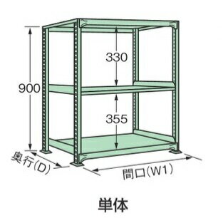 【直送品】 サカエ 中量棚C型(500KG/段・単体・H900MM・3段仕様) C-7143 (205632) 【大型】 【直送品】 サカエ 中量棚C型(500KG/段・単体・H900MM・3段仕様) C-7143 (205632) 【大型】