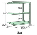【直送品】 サカエ 中量棚C型(500KG/段・単体・H900MM・3段仕様) CW-7323R (205699) 【大型】(3)