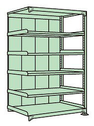 【ポイント10倍】【直送品】 サカエ 中量棚PB型パネル付（500kg／段・連結・6段タイプ） PBG-2546R (185380) 【特大・送料別】