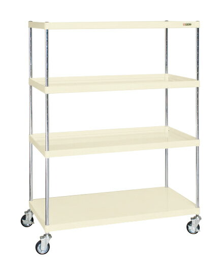 【ポイント5倍】【直送品】 サカエ ニューCSパールキャスターラック(ゴム車) CSPRA-1124URI (177512) 【大型】