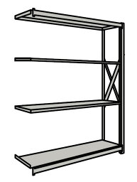 【ポイント5倍】【直送品】 サカエ 重量棚NR型（1000kg／段・連結・H1810mm・4段） NR-1364R (189164) 【特大・送料別】