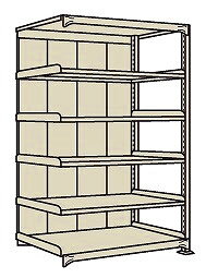 【ポイント10倍】【直送品】 サカエ 中量棚PBW型パネル付(500KG/段・連結・6段タイプ) PBW-2356R (197591) 【特大・送料別】
