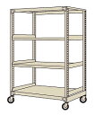 【ポイント10倍】【直送品】 サカエ 中量キャスターラックMKSW型(ウレタン車・4輪自在) MKSW-1544U (208210) 【特大・送料別】(3)