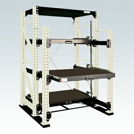 【直送品】 サカエ スライドラック フルストロークタイプ(1000kg・単体) NSDR-14FTW (188086) 【特大・送料別】