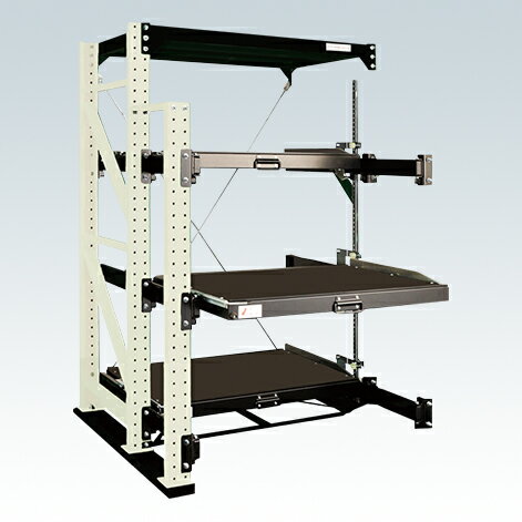 【ポイント10倍】【直送品】 サカエ スライドラック フルストロークタイプ(1000kg・連結) NSDR-14FRW (188087) 【特大・送料別】