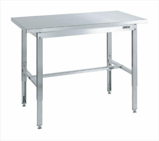 【ポイント10倍】【直送品】 サカエ ステンレス高さ調整作業台(ステンレスカブセ天板) SUT4-157PC (081453) 【大型】