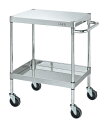 【ポイント10倍】【直送品】 サカエ ステンレスCSパールワゴン(H800MM・棚板2段) CSP4-6482SE (083464) 【大型】