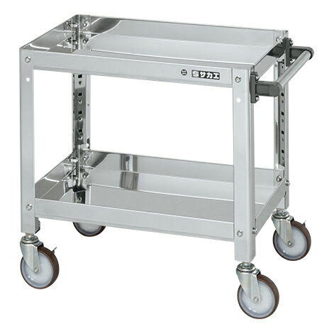 【ポイント10倍】【直送品】 サカエ ステンレススーパーワゴン(ねじ込み式)SUS430 SAS4-7562NU (084537) 【大型】