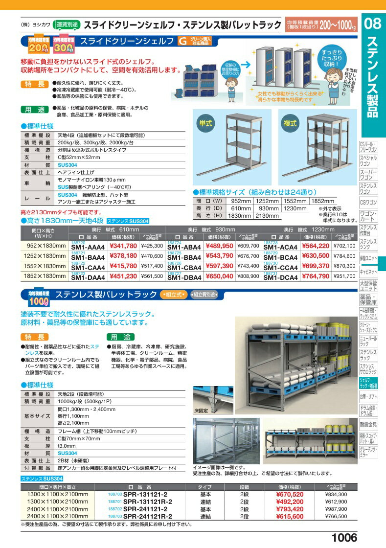 【ポイント10倍】【直送品】 サカエ ステンレス製パレットラック SPR-131121-2 (188700) 【特大・送料別】