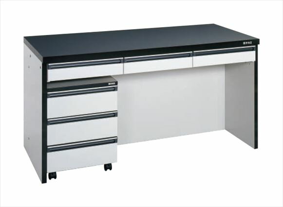 【直送品】 サカエ サイド実験台(キャビネットワゴン1台・引出し付) STA-12LA (101257) 【大型】