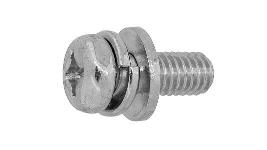 SUNCO 三価ホワイト (+)ナベI＝3(薄板用 【10個入】 3カ-W(+)ナベI=3(ウスイタ 3x8