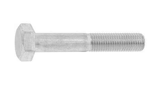 SUNCO 三価ホワイト 六角ボルト(半ねじ(細目 【1個入】 3カ-WBT(ハン(B17(P1.25 10X65(ホソメ