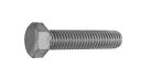 SUNCO 三価ホワイト 小形六角ボルト(全ねじ 【1個入】 3カ-WコガタBT(ゼン(B=12 8x90(4)