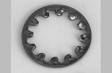 SUNCO 三価ホワイト 歯付ワッシャー(内歯 【10個入】 3カ-WハツキW(ウチハ M2