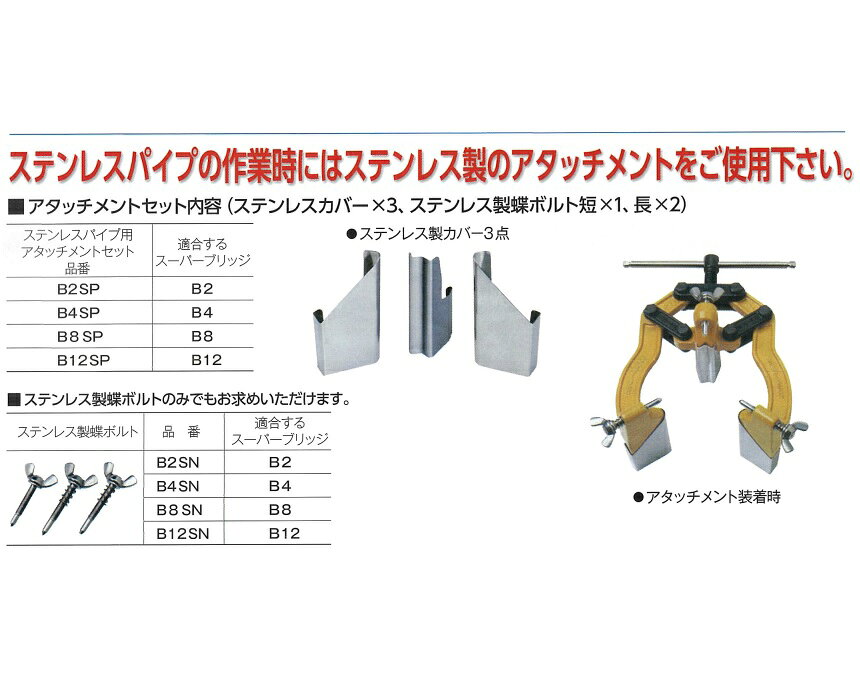 【ポイント5倍】【直送品】 スーパーツール ステンレスパイプ用アタッチメントセッ...